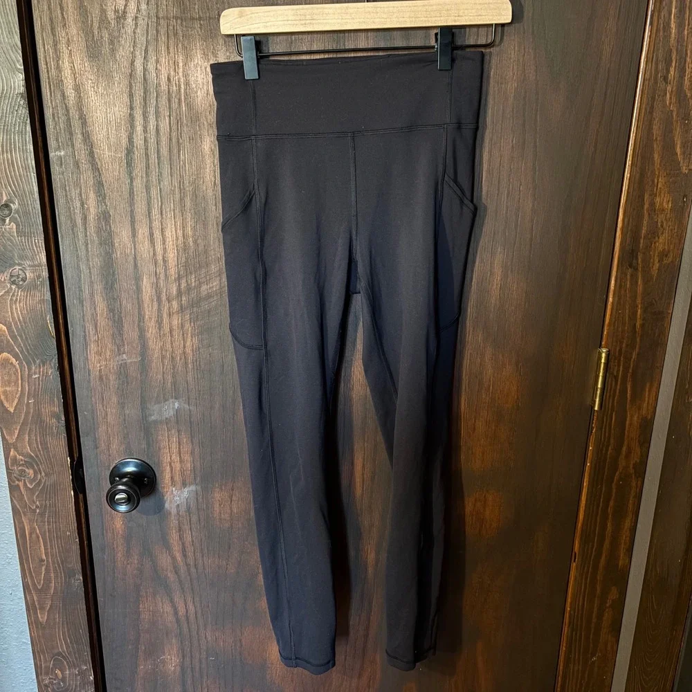 Lululemon Invigorate Tight 25" Pockets Black Leggings Size 6 - Picture 2 of 4
